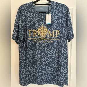 Dunning Trump Palm Beach Blue Camouflage Men's Tee